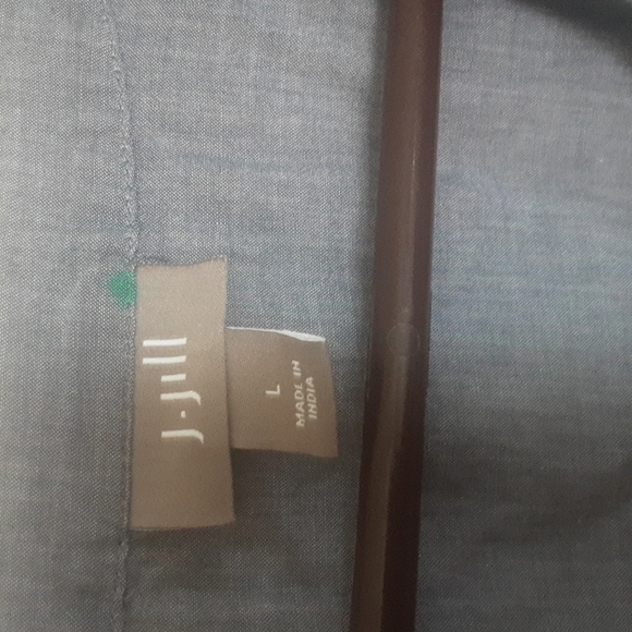 J.Jill Button Down Roll Tab Sleeve Top Sz L - Picture 5 of 7